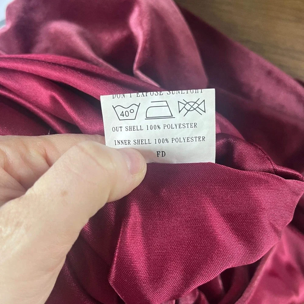 Revelry Nadia Velvet Maxi Dress Cabernet Burgundy Size 16 Formal Bridesmaid - Picture 9 of 10